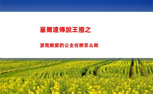 塞爾達傳說王國之淚我親愛的公主任務怎么做