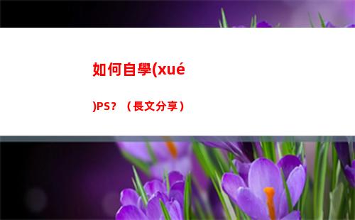 如何自學(xué)PS？（長文分享）(如何自學(xué)室內(nèi)設(shè)計(jì))