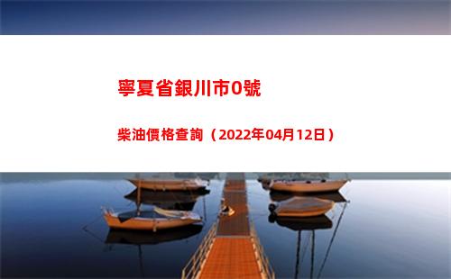 寧夏省銀川市0號柴油價格查詢（2022年04月12日）插圖