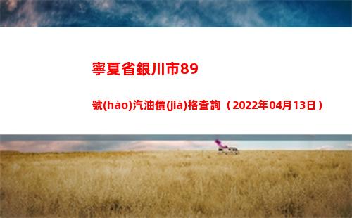 寧夏省銀川市89號(hào)汽油價(jià)格查詢（2022年04月13日）插圖