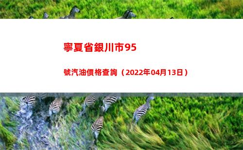 寧夏省銀川市95號汽油價格查詢（2022年04月13日）插圖