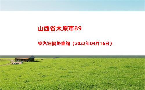 山西省太原市89號汽油價格查詢（2022年04月16日）