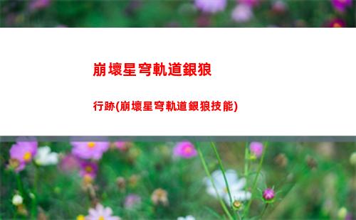崩壞星穹軌道銀狼圖片(崩壞星穹軌道銀狼頭像)