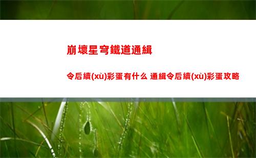 崩壞星穹鐵道通緝令后續(xù)彩蛋有什么 通緝令后續(xù)彩蛋攻略