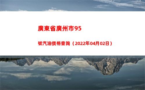 廣東省廣州市95號汽油價格查詢（2022年04月02日）