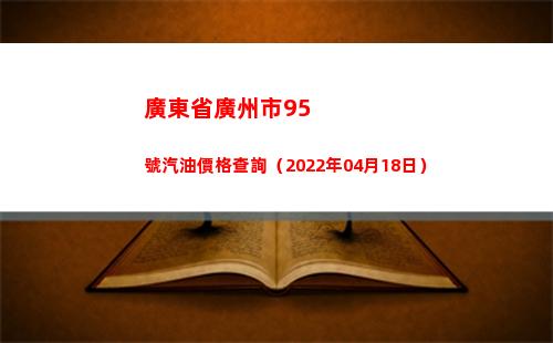 廣東省廣州市95號汽油價格查詢（2022年04月18日）