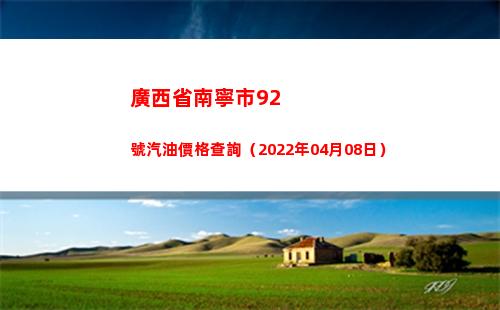 廣西省南寧市92號汽油價格查詢（2022年04月08日）