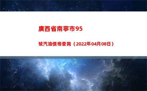 廣西省南寧市95號汽油價格查詢（2022年04月08日）插圖