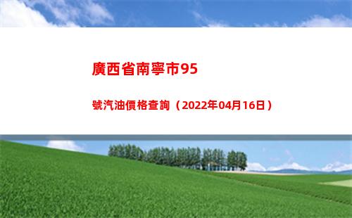 廣西省南寧市95號汽油價格查詢（2022年04月16日）插圖