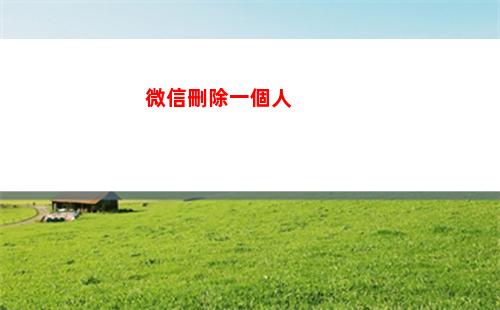 微信刪除一個人(微信刪除一個人意味著什么)