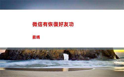 微信有恢復好友功能嗎(微信不花錢恢復好友)