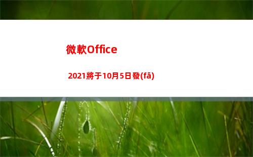 微軟Office 2021將于10月5日發(fā)(微軟office免費(fèi)版)