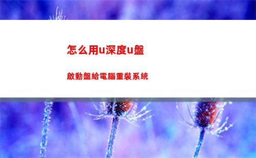怎么用u深度u盤啟動盤給電腦重裝系統(怎么用u深度u盤裝系統)