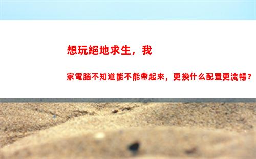 想玩絕地求生，我家電腦不知道能不能帶起來，更換什么配置更流暢？(網(wǎng)吧怎么玩絕地求生)