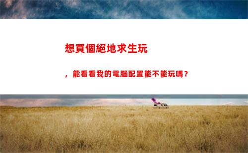 想買個絕地求生玩，能看看我的電腦配置能不能玩嗎？(絕地求生買號安全嗎)