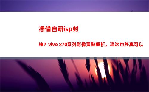 依附自行研制isp封神？vivo x70系列影像賣點領會，這次大概真不妨