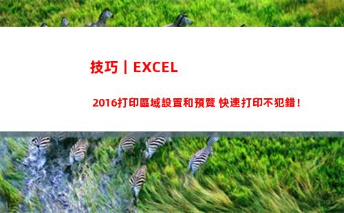 技巧｜EXCEL 2016打印區域設置和預覽 快速打印不犯錯！(技巧小實驗)