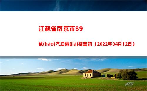江蘇省南京市89號(hào)汽油價(jià)格查詢（2022年04月12日）