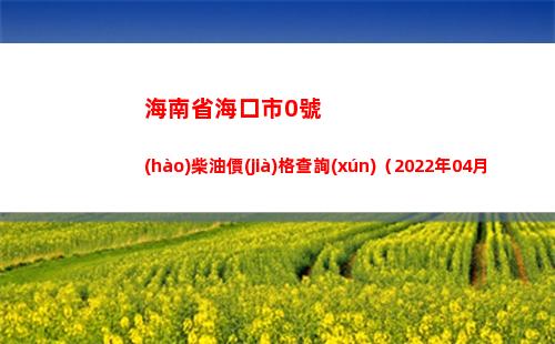 海南省海口市0號(hào)柴油價(jià)格查詢(xún)（2022年04月02日）