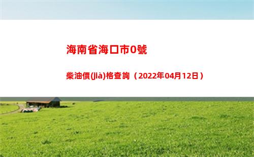 海南省海口市0號柴油價(jià)格查詢（2022年04月12日）