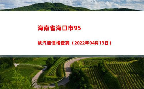 海南省海口市95號汽油價格查詢（2022年04月13日）