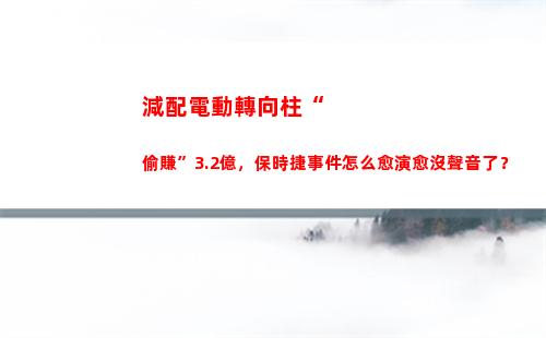 減配電動轉向柱“偷賺”3.2億，保時捷事件怎么愈演愈沒聲音了？(保時捷哪些車型減配電動轉向柱)