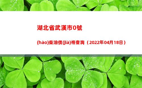 湖北省武漢市0號(hào)柴油價(jià)格查詢（2022年04月18日）
