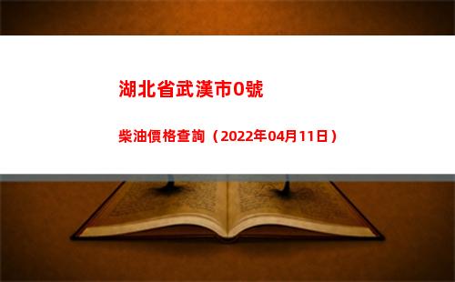 湖北省武漢市0號柴油價格查詢（2022年04月11日）