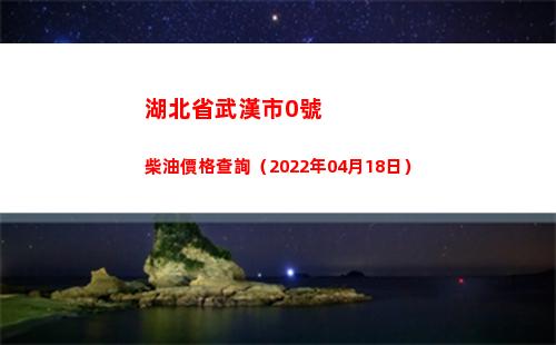 湖北省武漢市0號柴油價格查詢（2022年04月18日）插圖