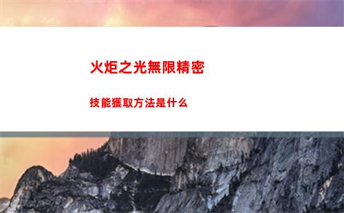 火炬之光無限精密技能獲取方法是什么