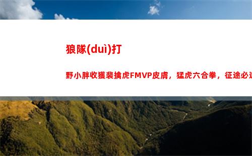 狼隊(duì)打野小胖收獲裴擒虎FMVP皮膚，猛虎六合拳，征途必達(dá)亨！插圖