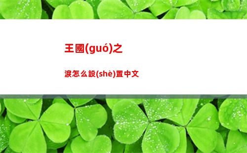 王國(guó)之淚怎么設(shè)置中文