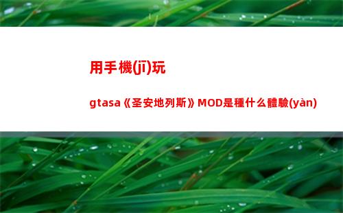 用手機(jī)玩gtasa《圣安地列斯》MOD是種什么體驗(yàn)(用手機(jī)玩gtasa運(yùn)轉(zhuǎn)不了怎么辦)