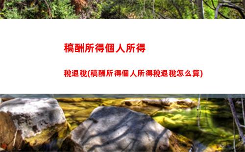 稿酬個人所得稅計算器(稿酬預扣預繳個人所得稅怎么計算)
