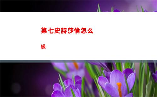 第七史詩莎倫怎么樣