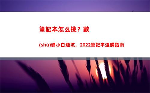 筆記本怎么挑？數(shù)碼小白避坑，2022筆記本選購指南(筆記本顯卡怎么挑)