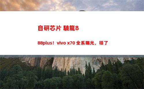 自行研制芯片+驍龍888plus！vivo x70 全系暴光，穩了