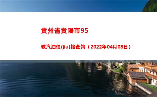 貴州省貴陽市95號汽油價(jià)格查詢（2022年04月08日）