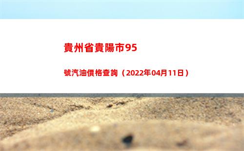貴州省貴陽市95號汽油價格查詢（2022年04月11日）