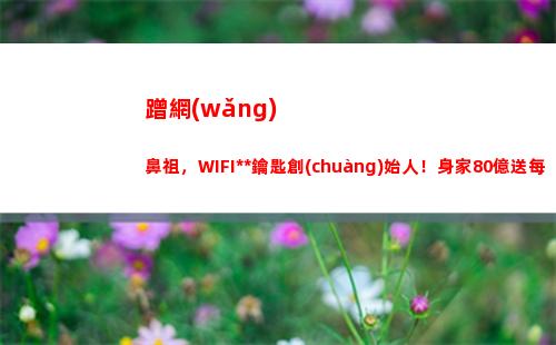 蹭網(wǎng)鼻祖，WIFI萬能鑰匙創(chuàng)始人！身家80億送每位員工一輛特斯拉！(國內(nèi)網(wǎng)紅鼻祖)