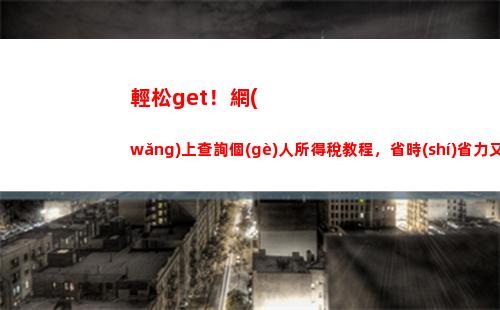 想知道自己的個(gè)稅余額？快來試試?yán)罹案秱€(gè)人所得稅查詢！