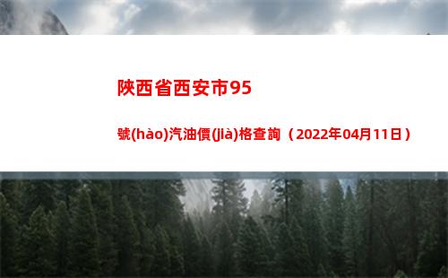 陜西省西安市95號(hào)汽油價(jià)格查詢（2022年04月11日）