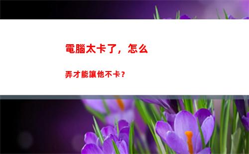 電腦太卡了，怎么弄才能讓他不卡？(電腦太卡了怎么解決)插圖