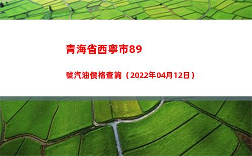 青海省西寧市89號汽油價格查詢（2022年04月12日）插圖