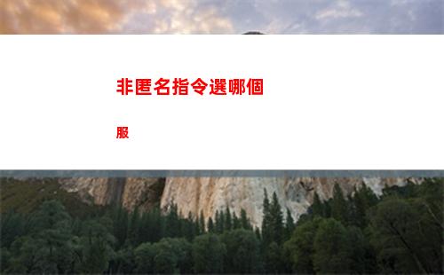 非匿名指令選哪個服