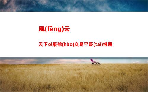 風(fēng)云天下ol賬號(hào)交易平臺(tái)推薦