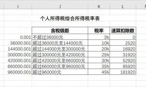 個人所得稅excel(個人所得稅excel表格)