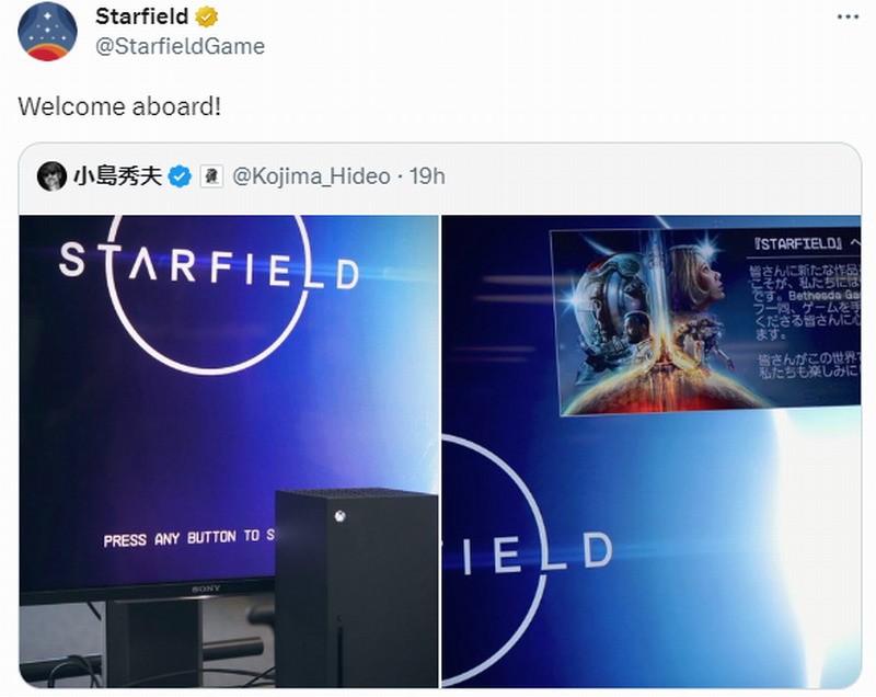 小島秀夫用索尼顯示器玩《星空》 B社點(diǎn)贊歡迎加入