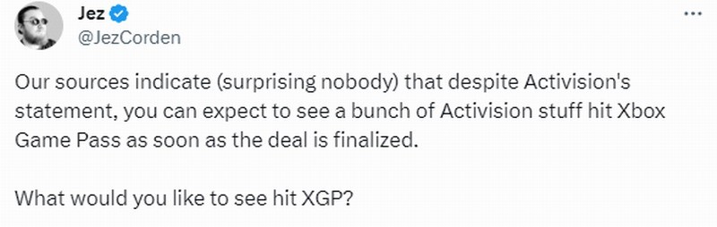 曝微軟收購動視暴雪后 一大堆游戲就會加入XGP
