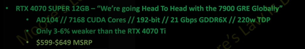 傳聞：英偉達RTX 40 Super系列顯卡售價規(guī)格曝光
